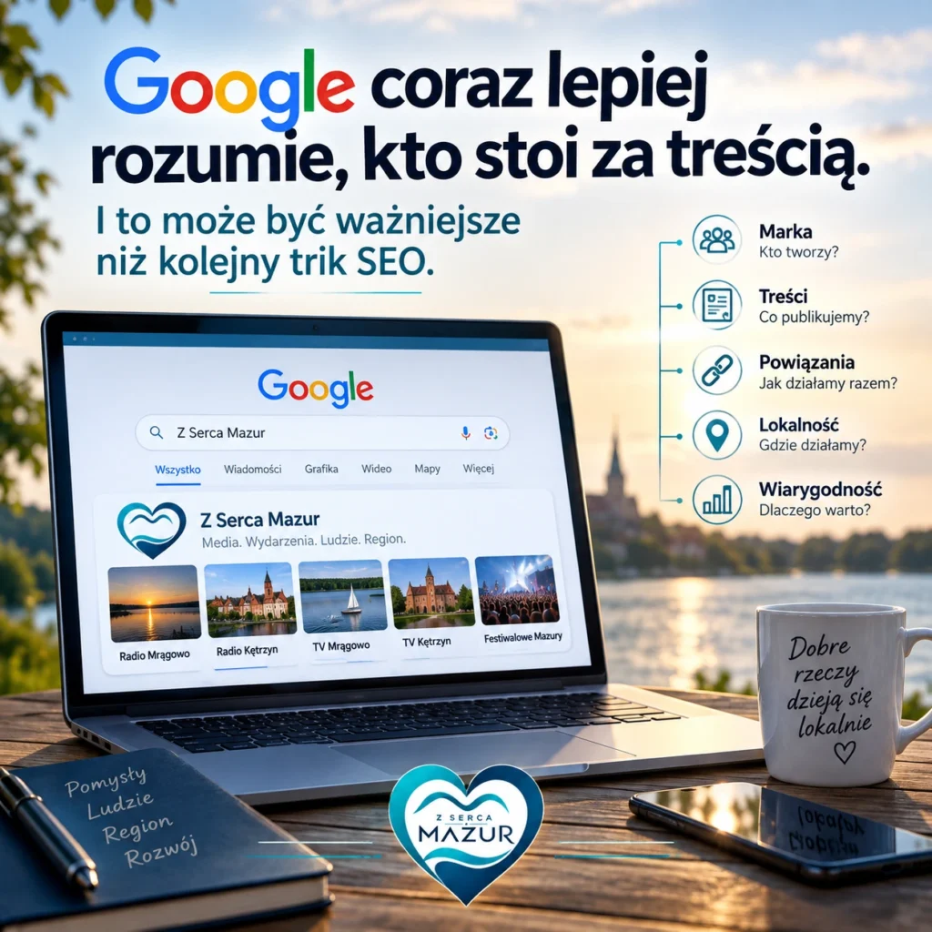 Google coraz lepiej rozumie, kto stoi za treścią. I to może być ważniejsze niż kolejny trik SEO.